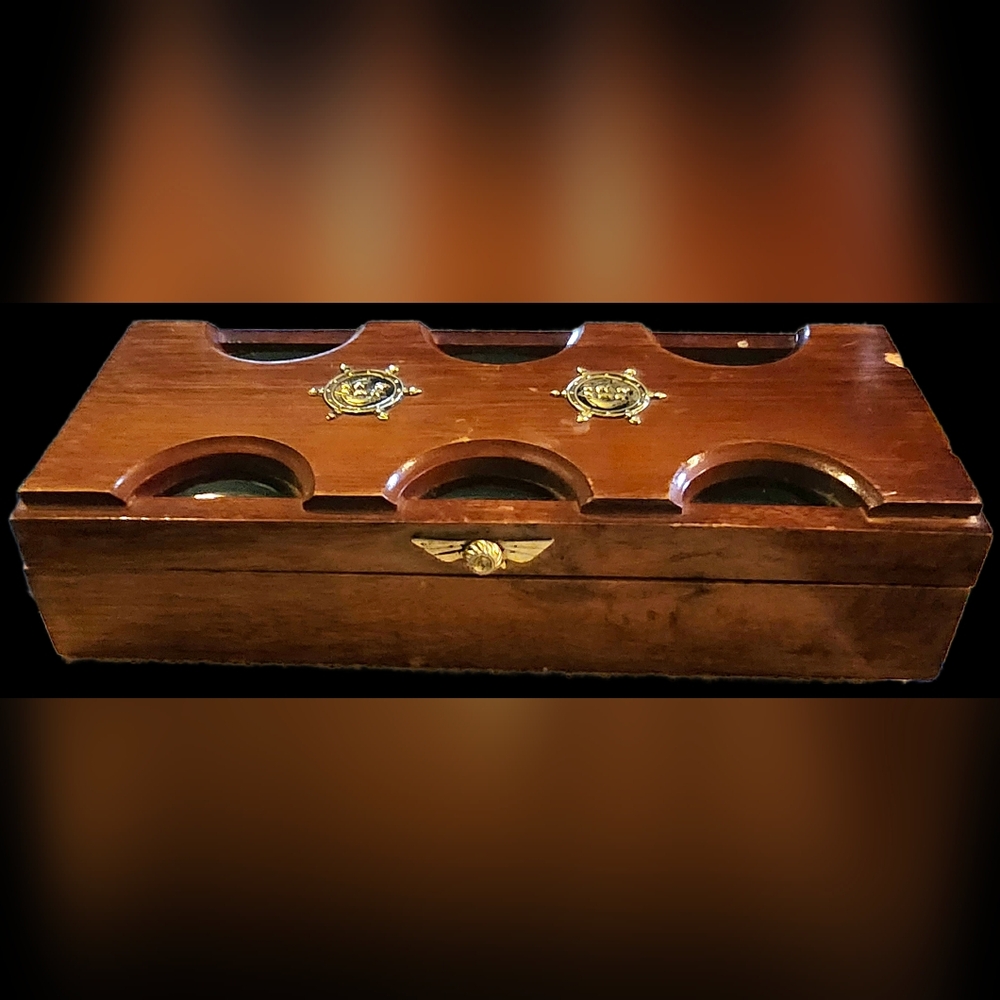 Vintage Price Imports Wooden Jewelry Trinket/Valet Box - Made in Japan